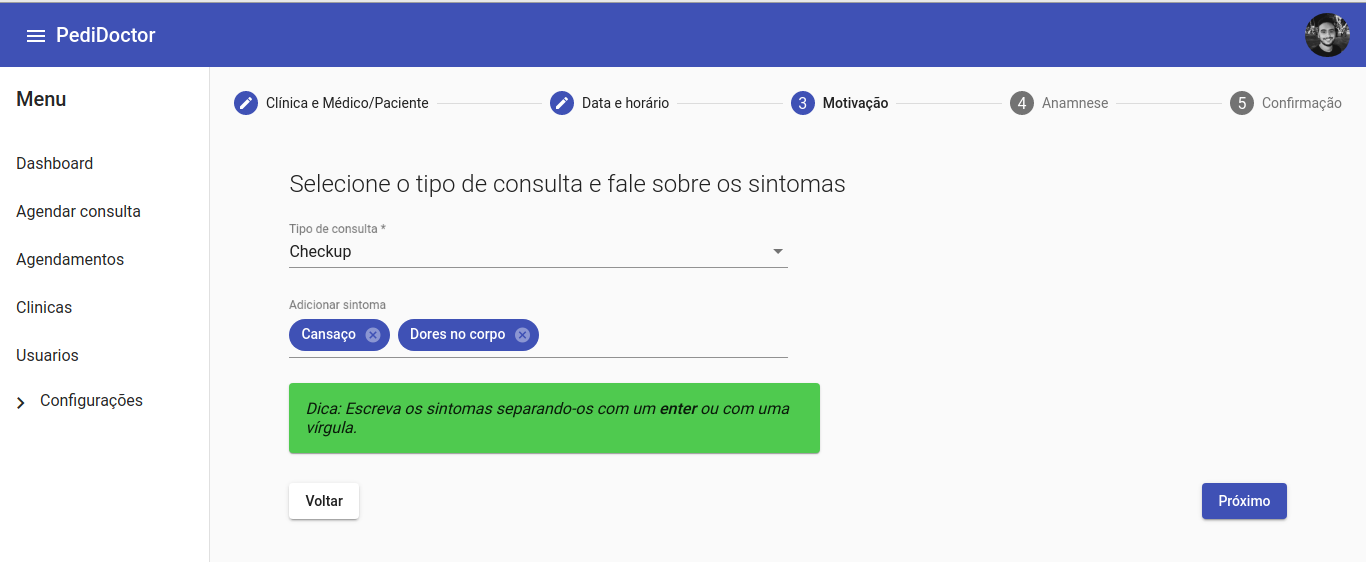Marcação de consultas